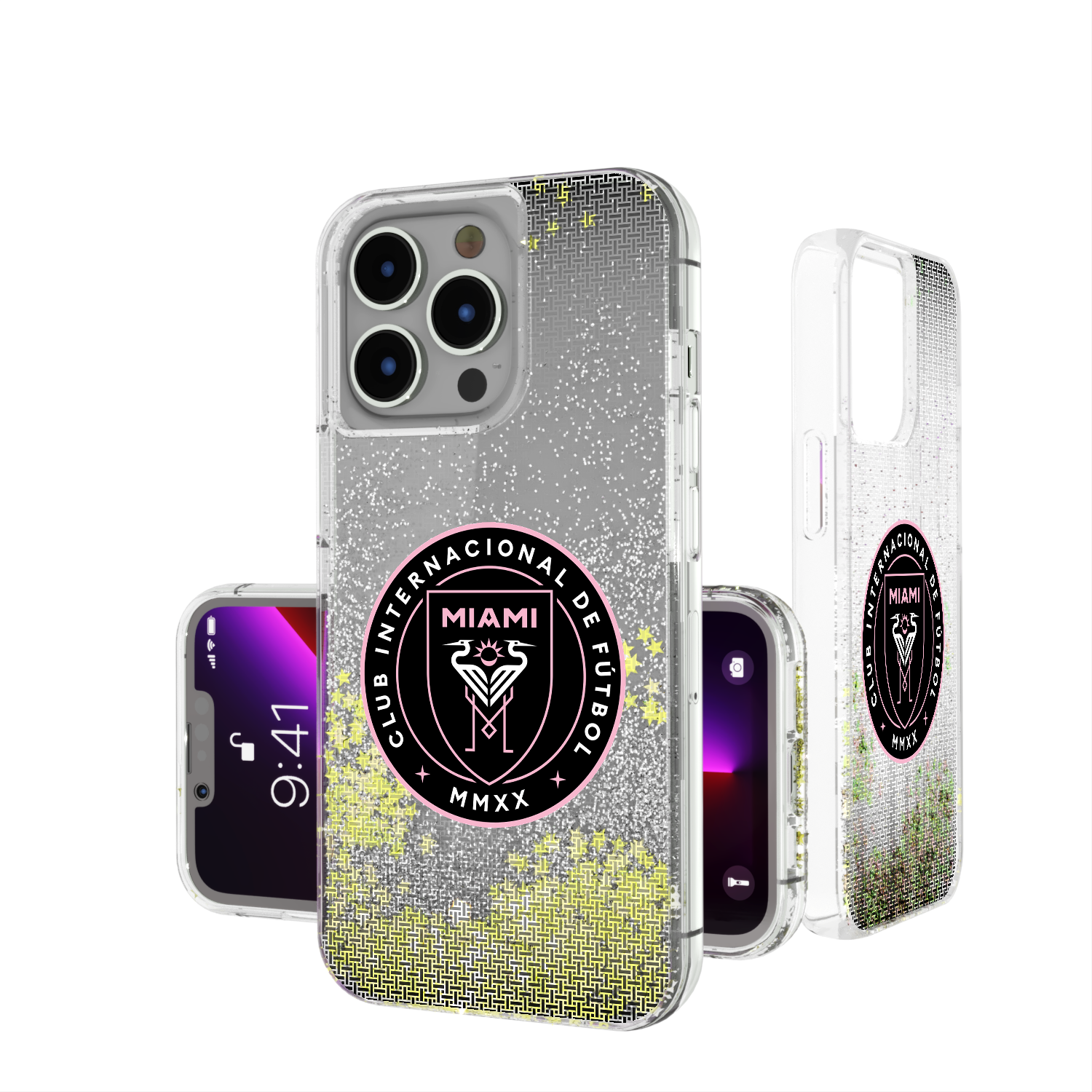 Inter Miami CF Linen Glitter Phone Case