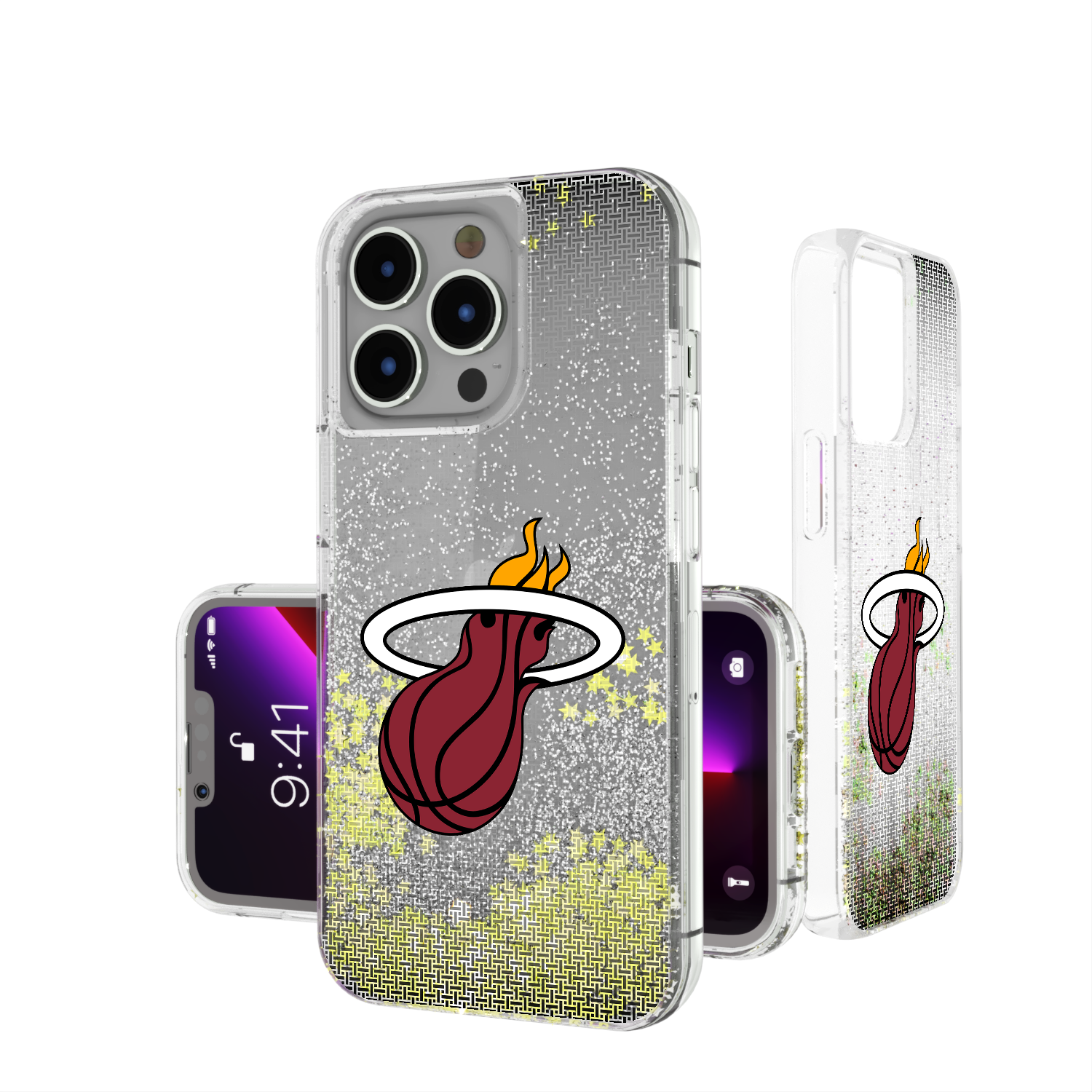 Miami Heat Linen Glitter Phone Case