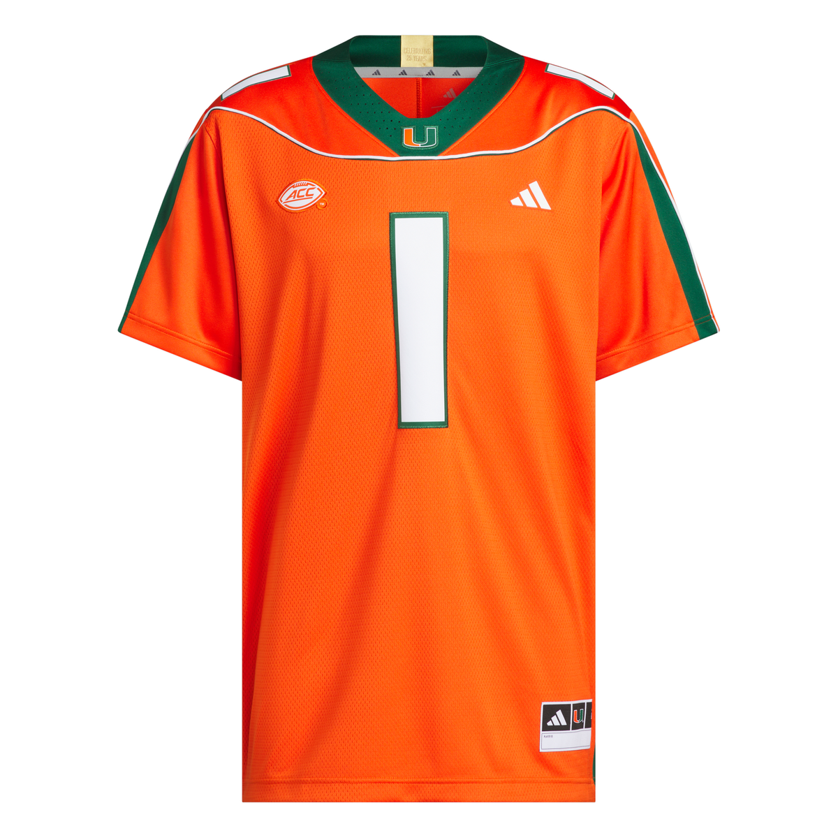Miami Hurricanes adidas 2001 25th Anniversary Premium Jersey - Orange
