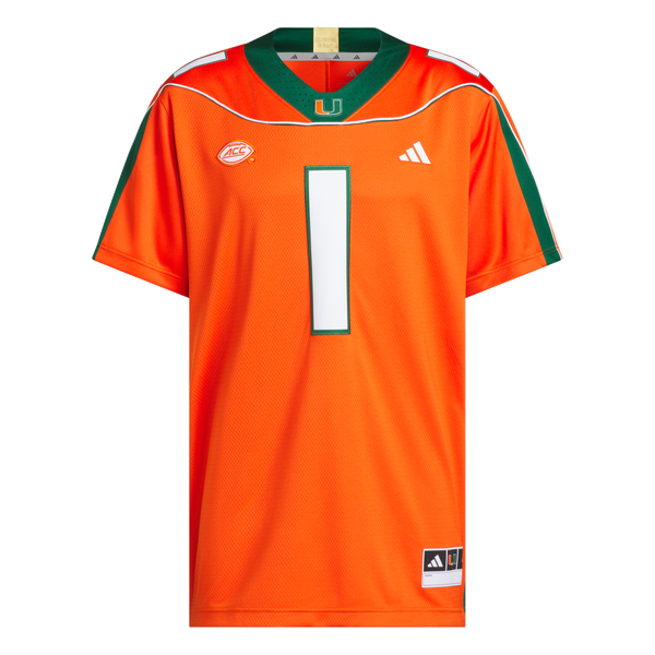 Miami Hurricanes adidas 2001 25th Anniversary Premium Jersey - Orange