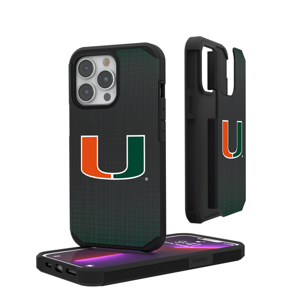 Miami Hurricanes Linen Rugged Phone Case Miami Hurricanes Linen Rugged Phone Case