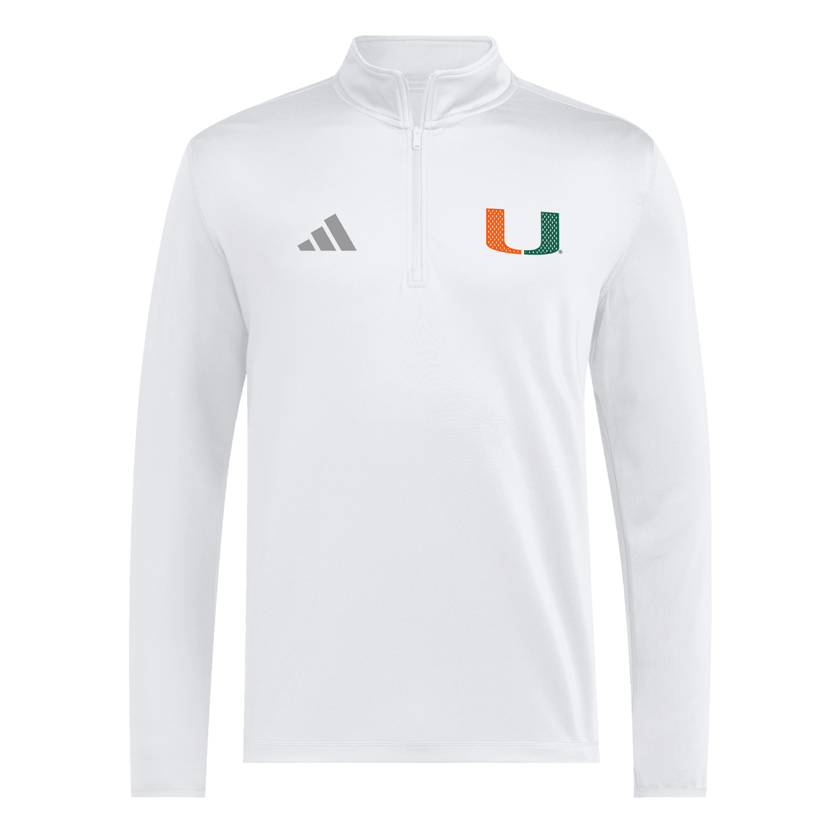 Miami Hurricanes adidas 2001 National Championship LS 1/4 Zip - Oran