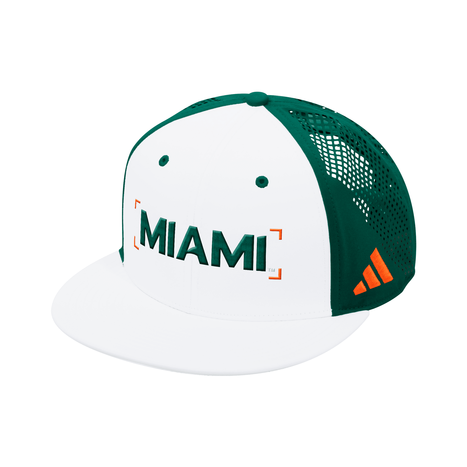 Miami Hurricanes adidas 2026 Locker Practice Flat Brim Snapback Hat -