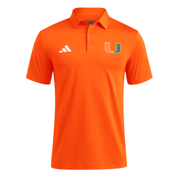 Miami Hurricanes adidas 2026 Strategy '01 Ultimate 365 Sideline Polo -