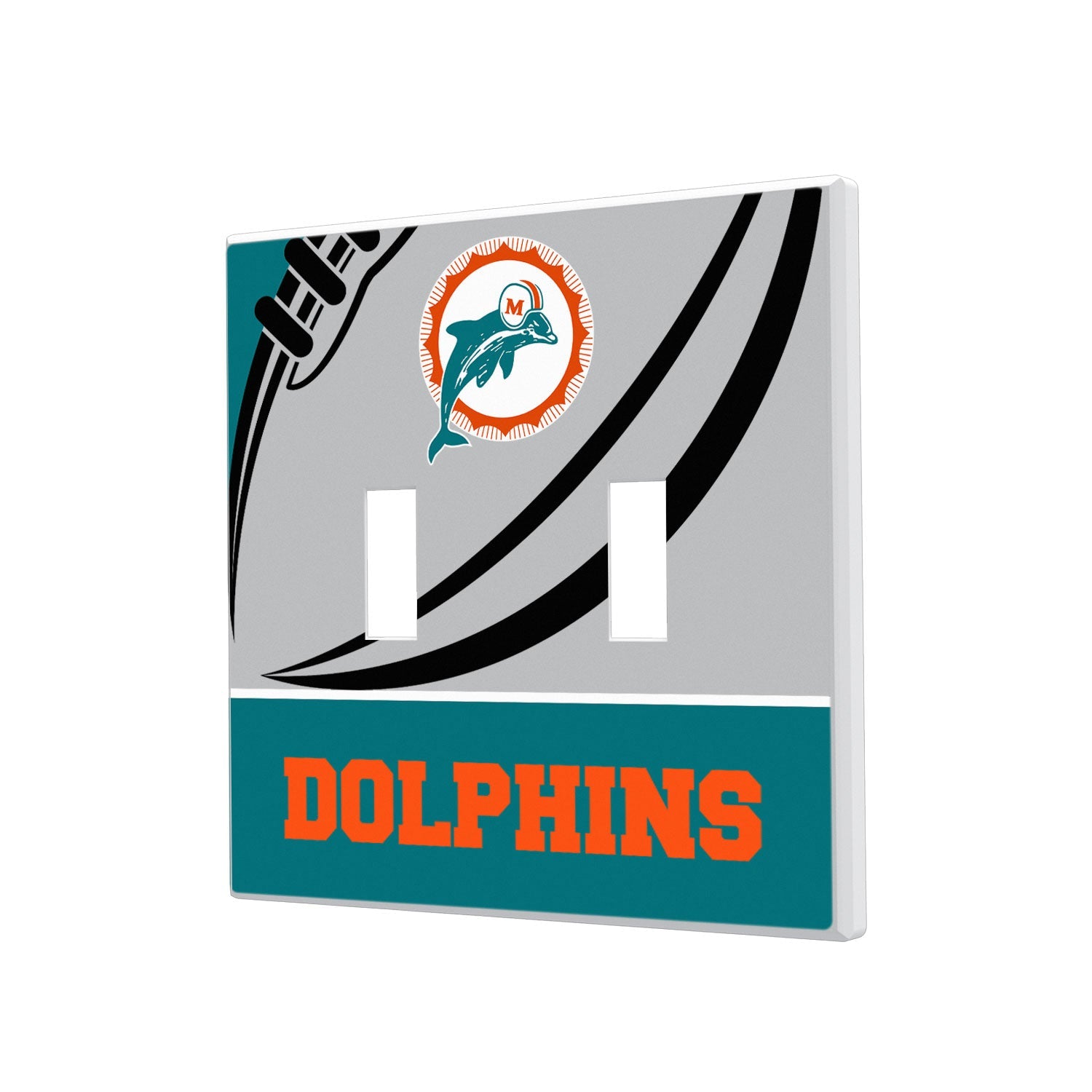 Miami Dolphins 1966-1973 Historic Collection Passtime Hidden-Screw Light Switch Plate