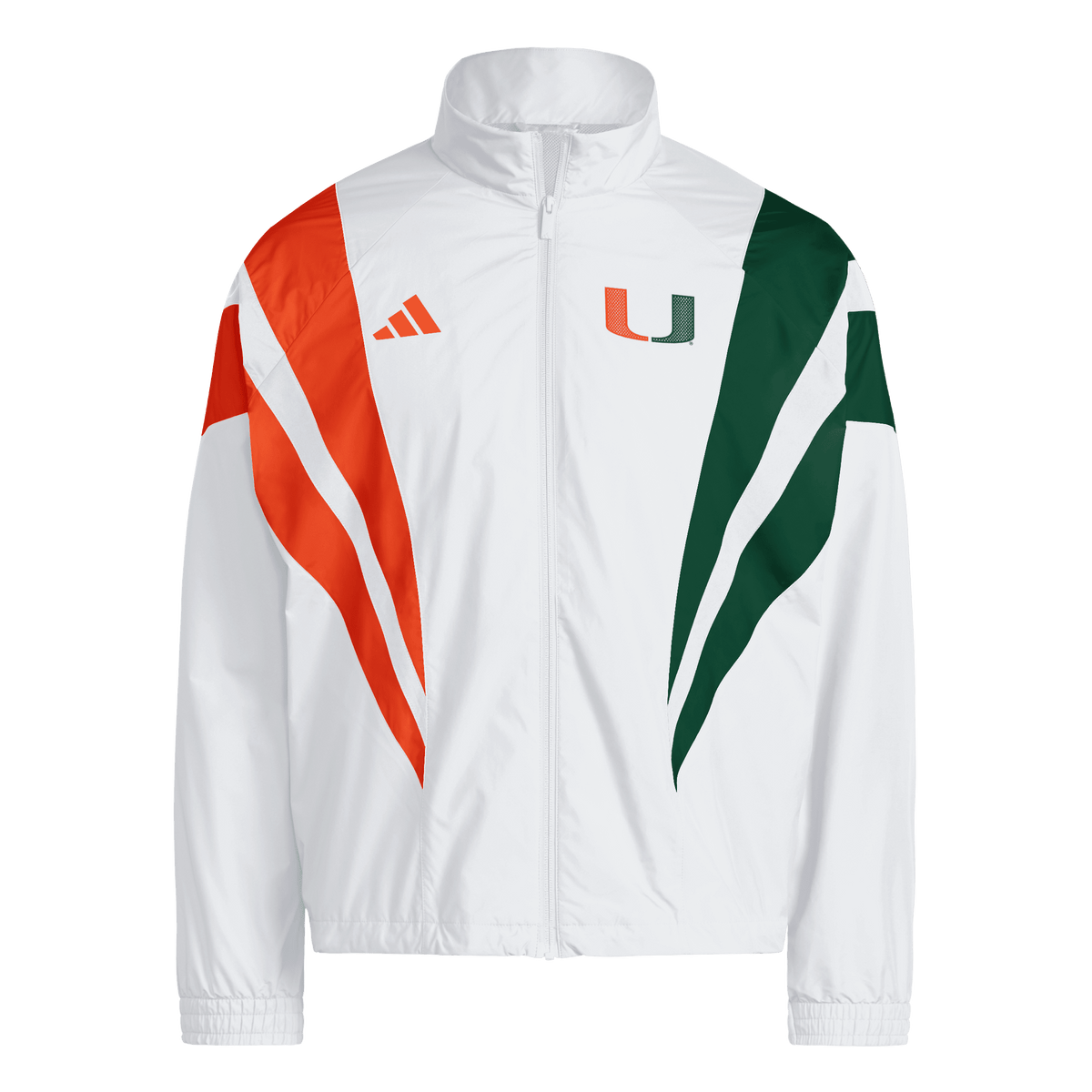 Miami Hurricanes adidas 2026 Strategy Jacket - White