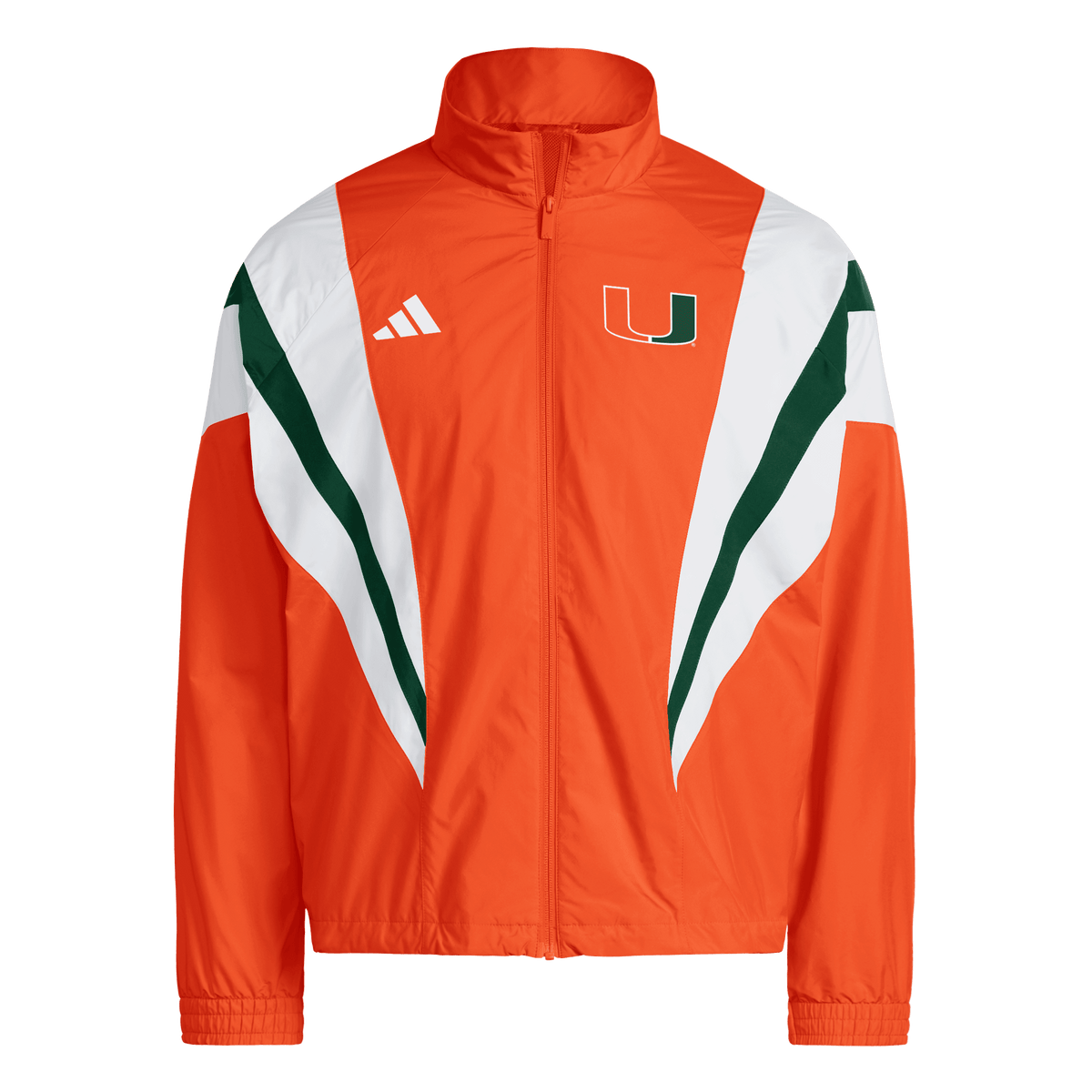 Miami Hurricanes adidas 2026 Strategy Jacket - Orange