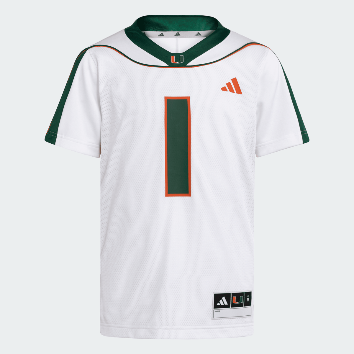 Miami Hurricanes Youth adidas 2001 25th Anniversary Replica #1 Jersey - White