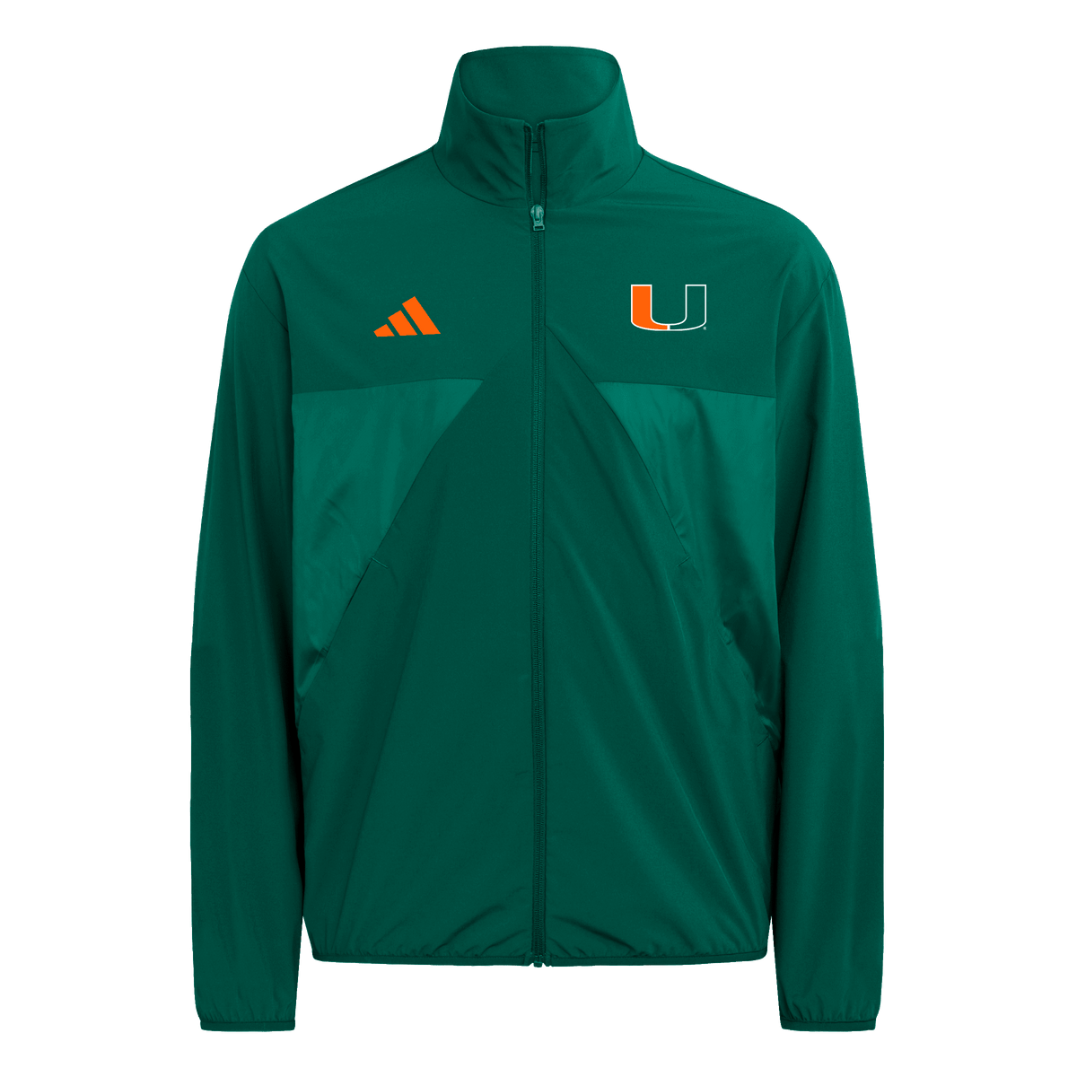 Miami Hurricanes adidas 2026 Tiro Tech Full Zip Jacket - Green