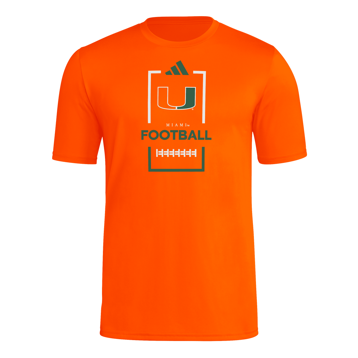 Miami Hurricanes adidas 2026 Football Pregame T-Shirt - Orange