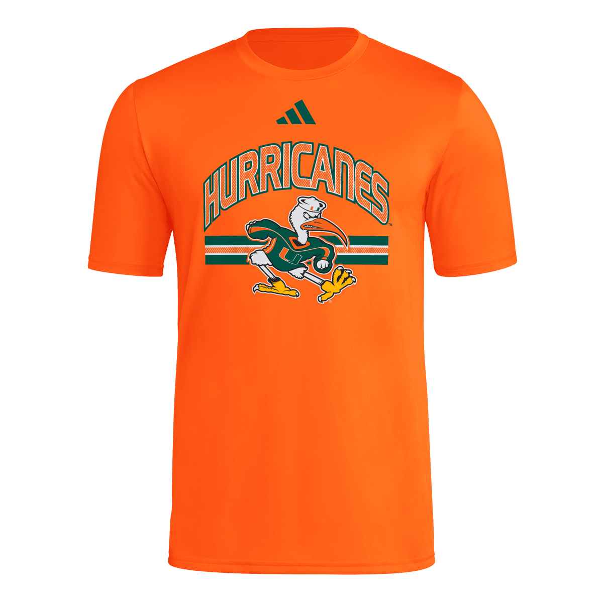 Miami Hurricanes adidas 2026 '01 25th Anniversary Pregame T-Shirt - Orange