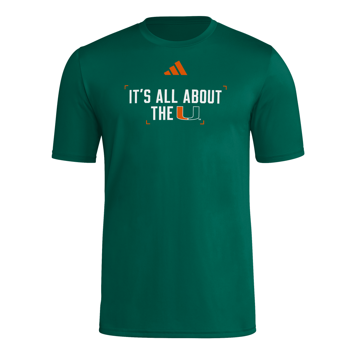 Miami Hurricanes adidas 2026 Locker Slogan Pregame T-Shirt - Green