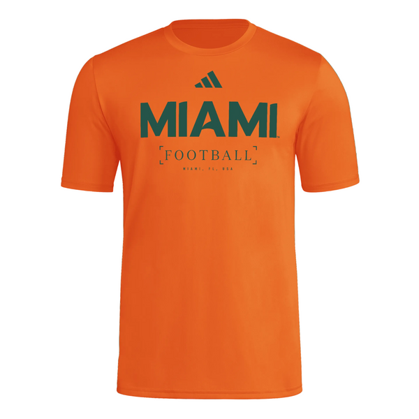 Miami Hurricanes adidas 2026 Locker Practice Pregame T-Shirt - Orange