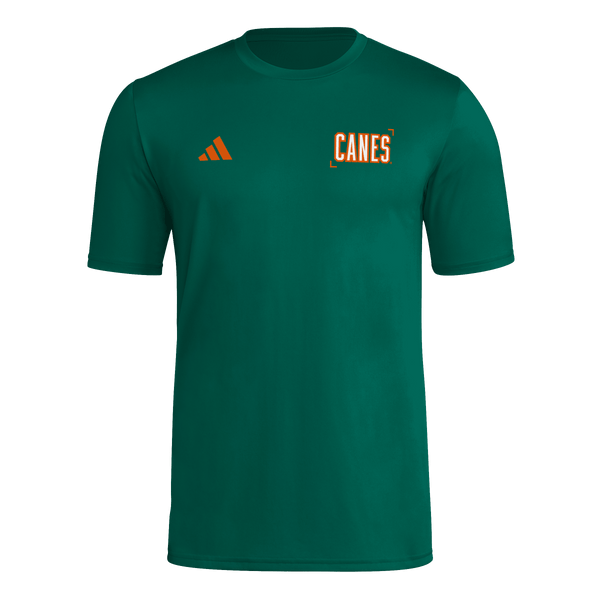 Miami Hurricanes adidas 2026 Pregame T-Shirt - Green