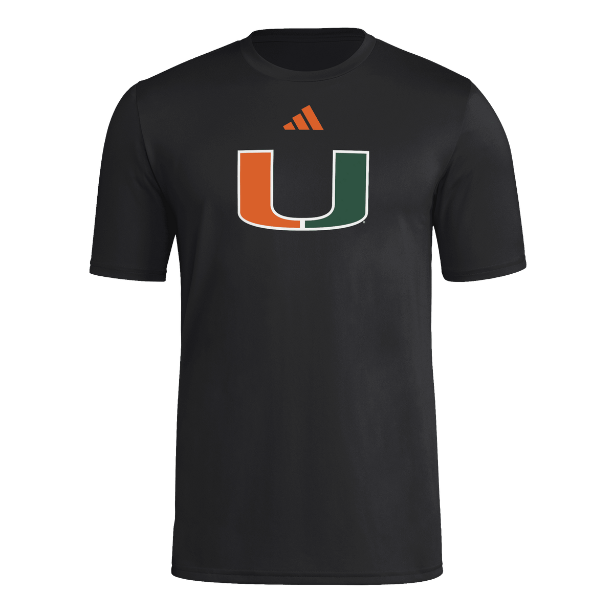 Miami Hurricanes adidas 2026 Primary Logo Pregame T-Shirt - Black