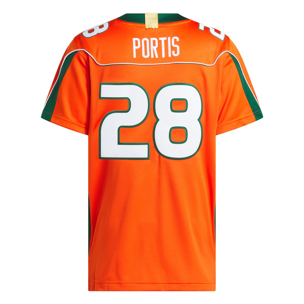Miami Hurricanes adidas Clinton Portis 2001 25th Anniversary Premium Jersey - Orange