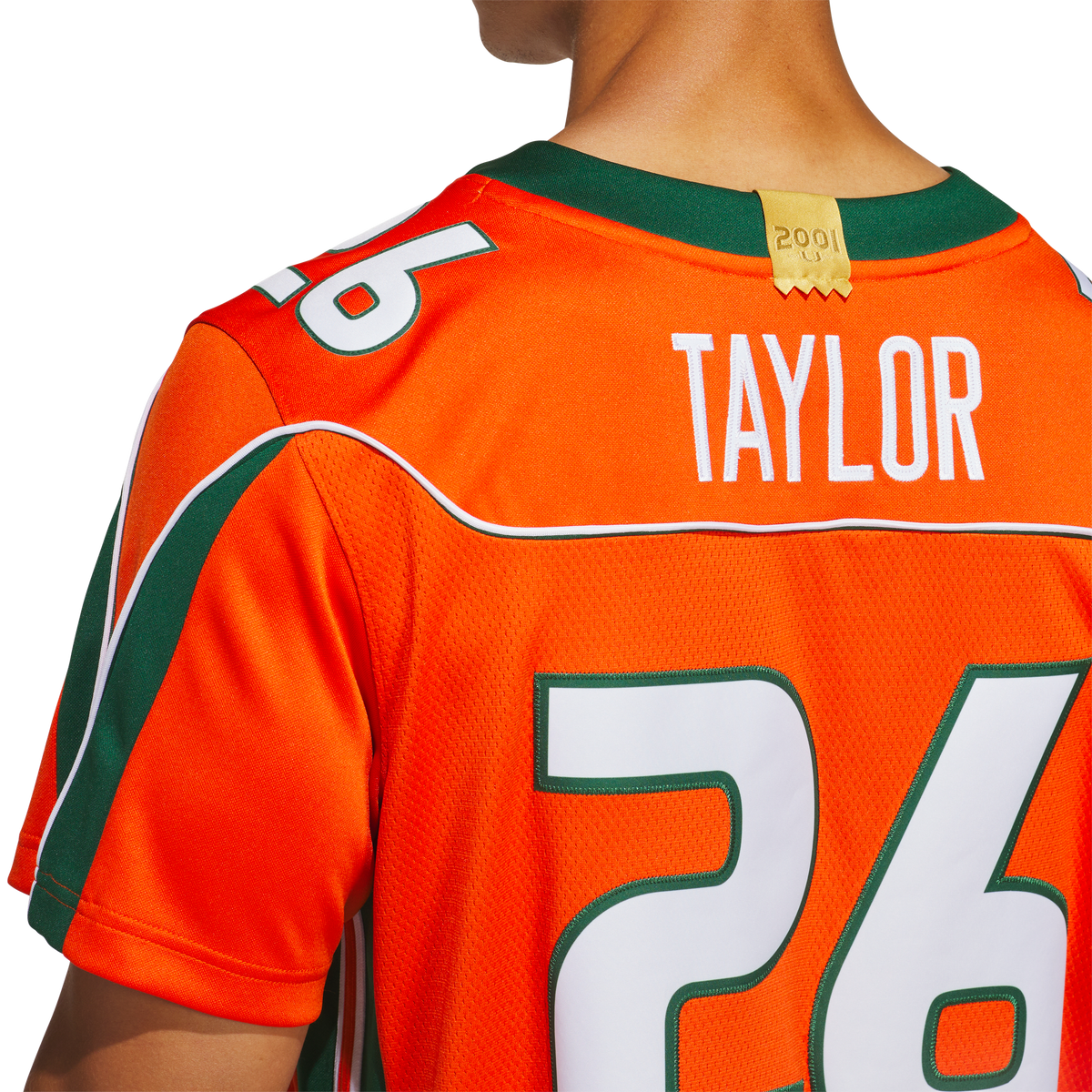 Miami Hurricanes adidas Sean Taylor 2001 25th Anniversary Premium Jersey - Orange