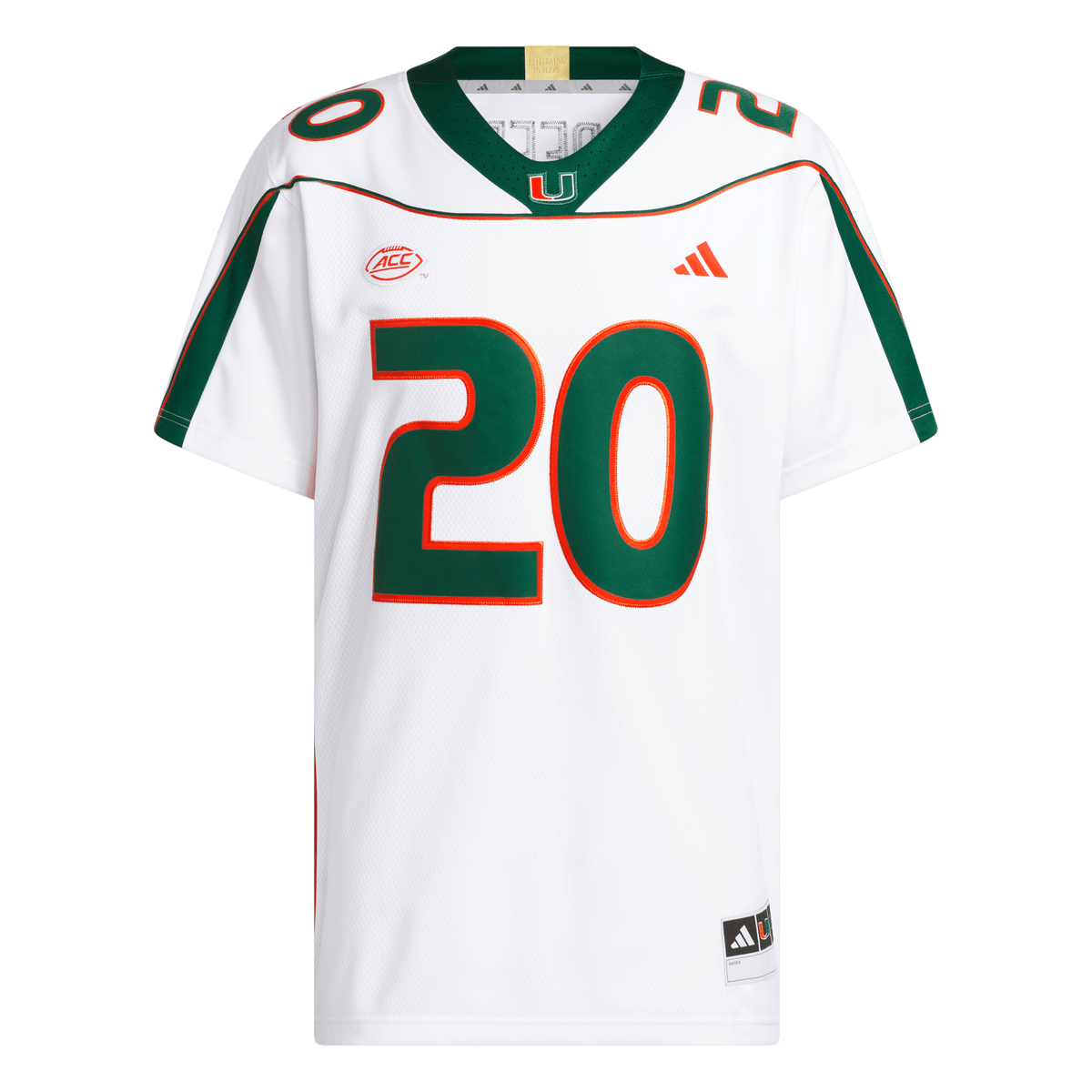 Miami Hurricanes adidas Ed Reed 2001 25th Anniversary Premium Jersey - White