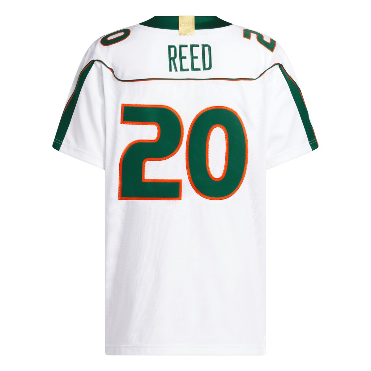 Miami Hurricanes adidas Ed Reed 2001 25th Anniversary Premium Jersey - White