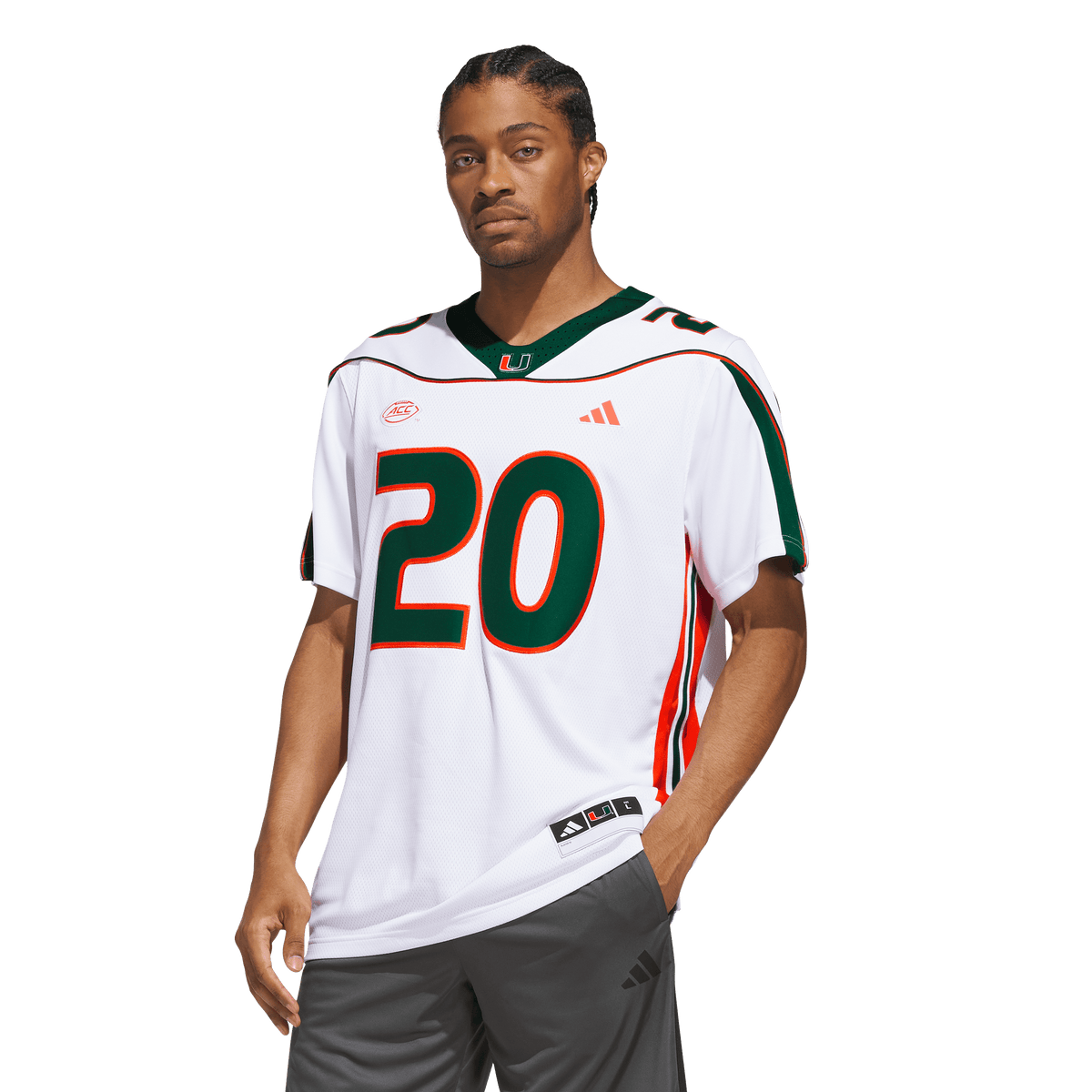Miami Hurricanes adidas Ed Reed 2001 25th Anniversary Premium Jersey - White