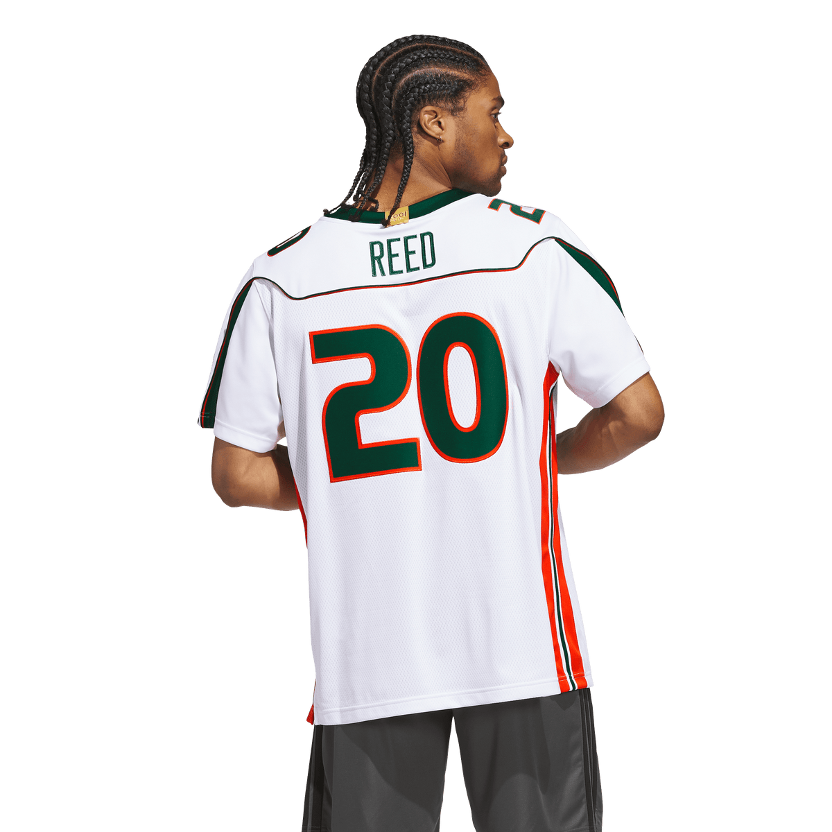 Miami Hurricanes adidas Ed Reed 2001 25th Anniversary Premium Jersey - White