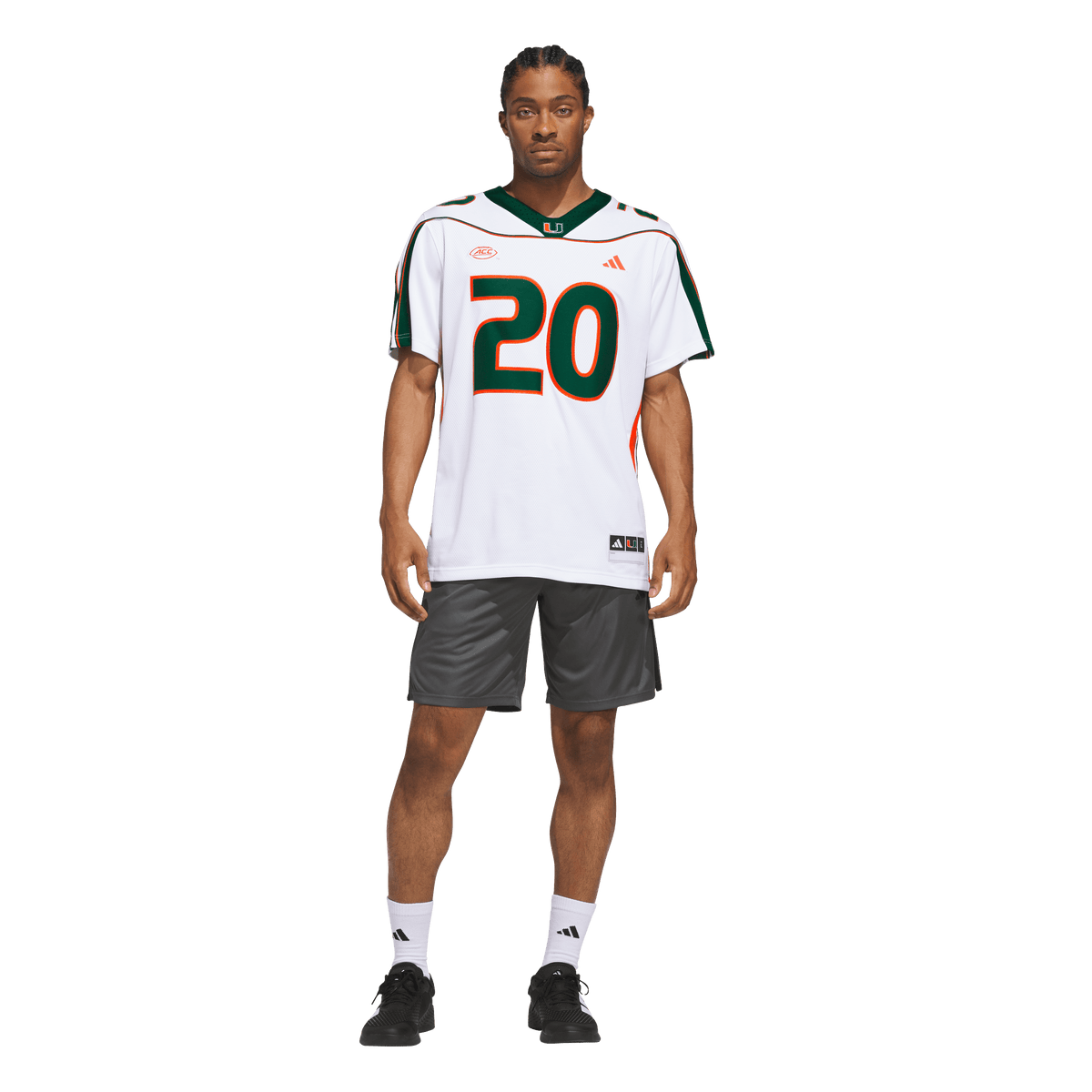 Miami Hurricanes adidas Ed Reed 2001 25th Anniversary Premium Jersey - White