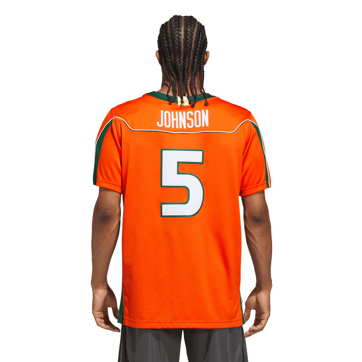 Miami Hurricanes adidas Andre Johnson 2001 25th Anniversary Premium Jersey - Orange