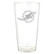 Miami Dolphins Primary Logo Laser Etched Pint Glass - 16 oz