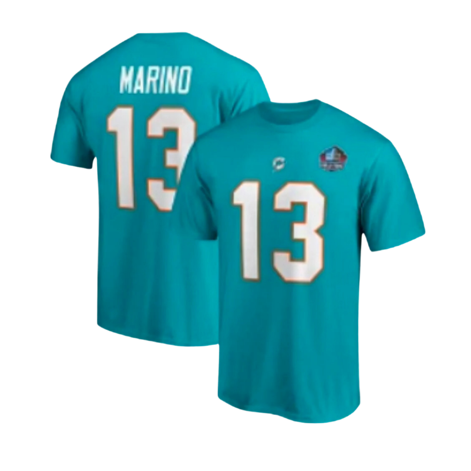Miami Dolphins Dan Marino Hall of Fame Player T-Shirt - Aqua