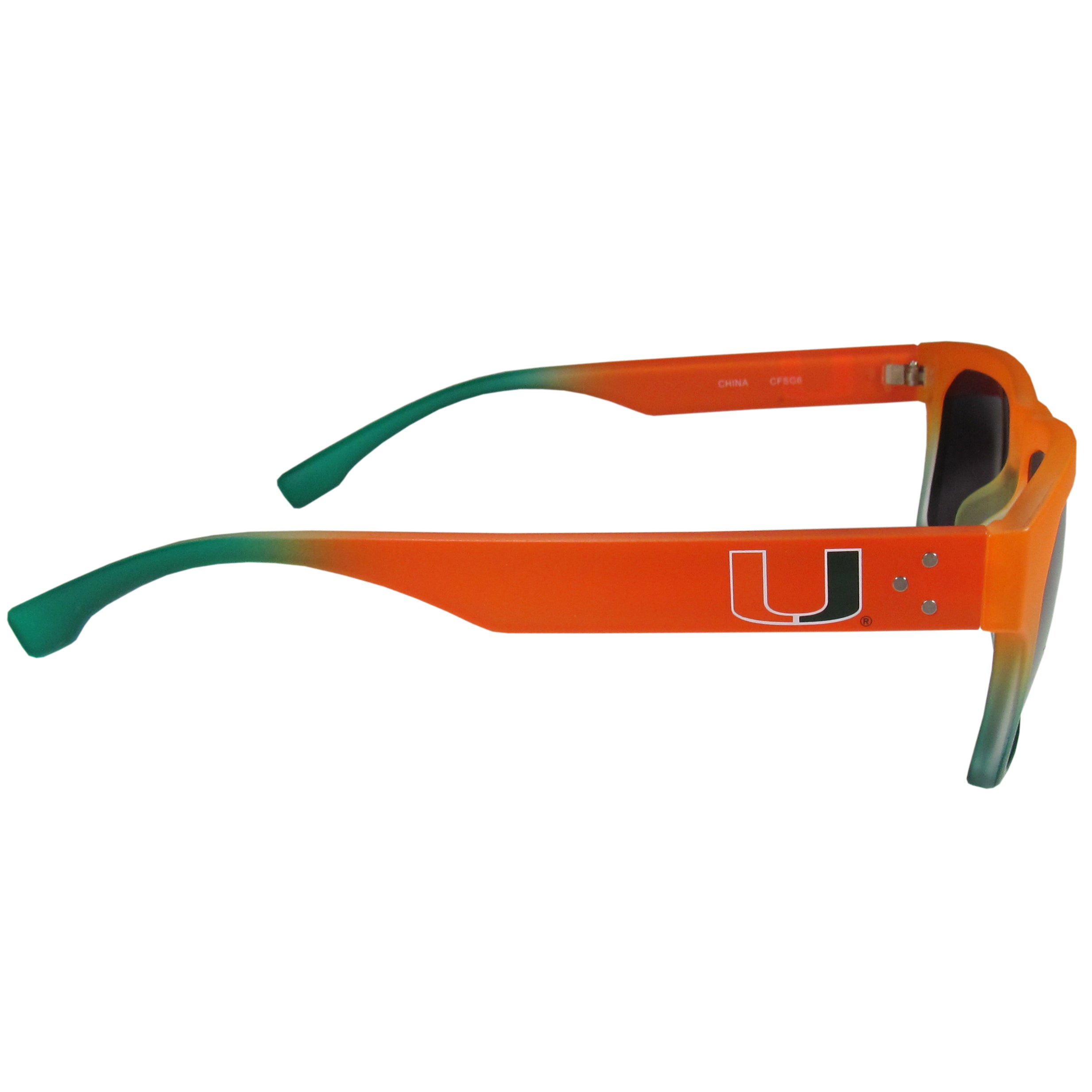 Miami Hurricanes Fadeout Sunglasses - Green/Orange