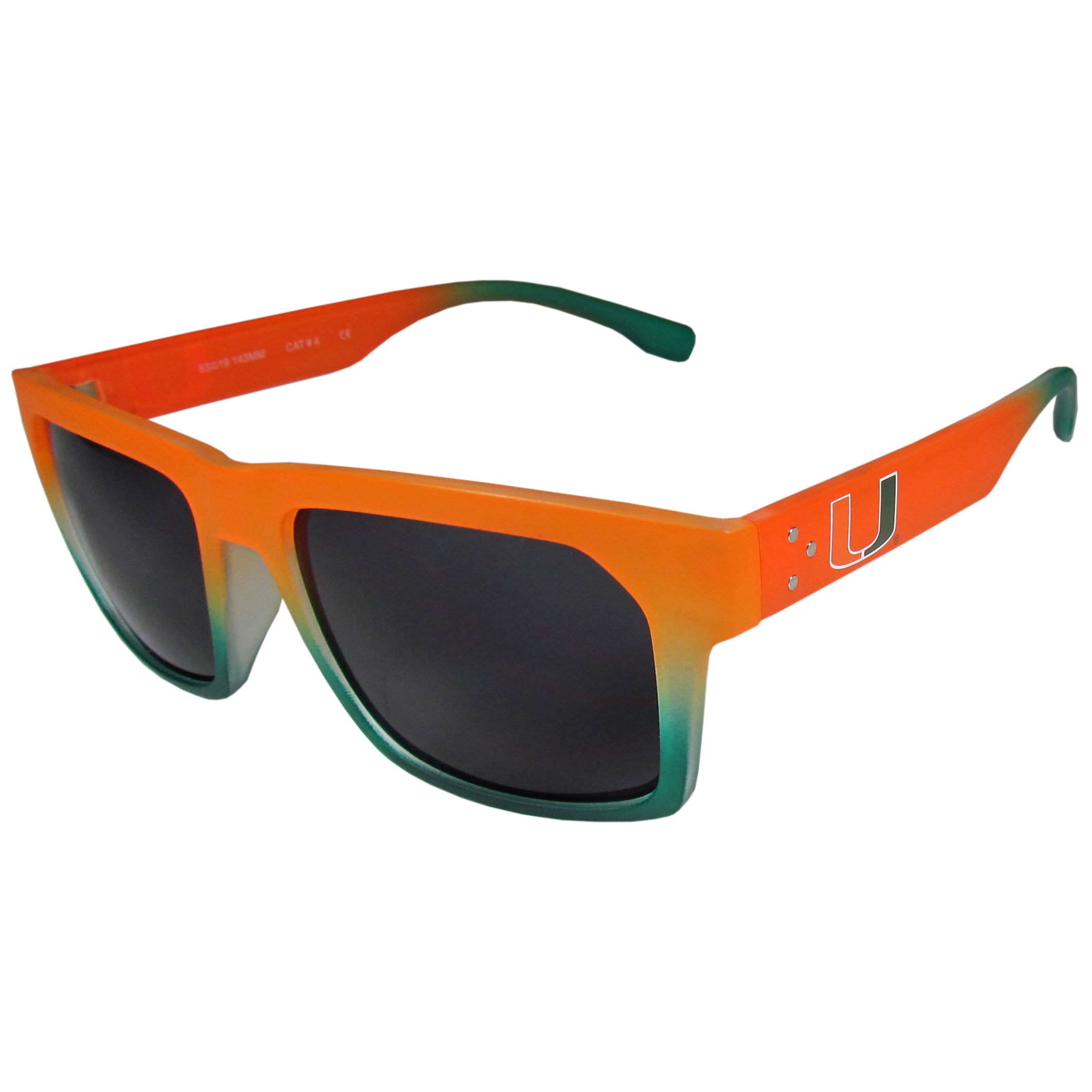 Miami Hurricanes Fadeout Sunglasses - Green/Orange