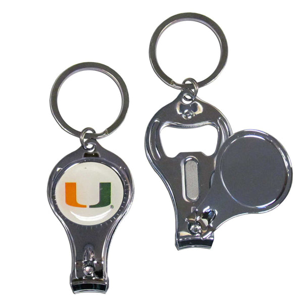 Miami Hurricanes 3 in 1 Key Chain, Nail Clipper and Bottle Opener