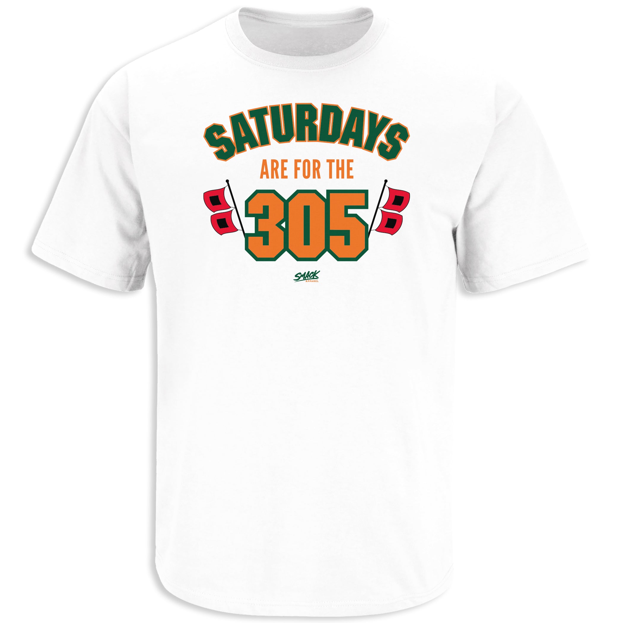 Miami Saturdays Are For The 305 T-Shirt - White