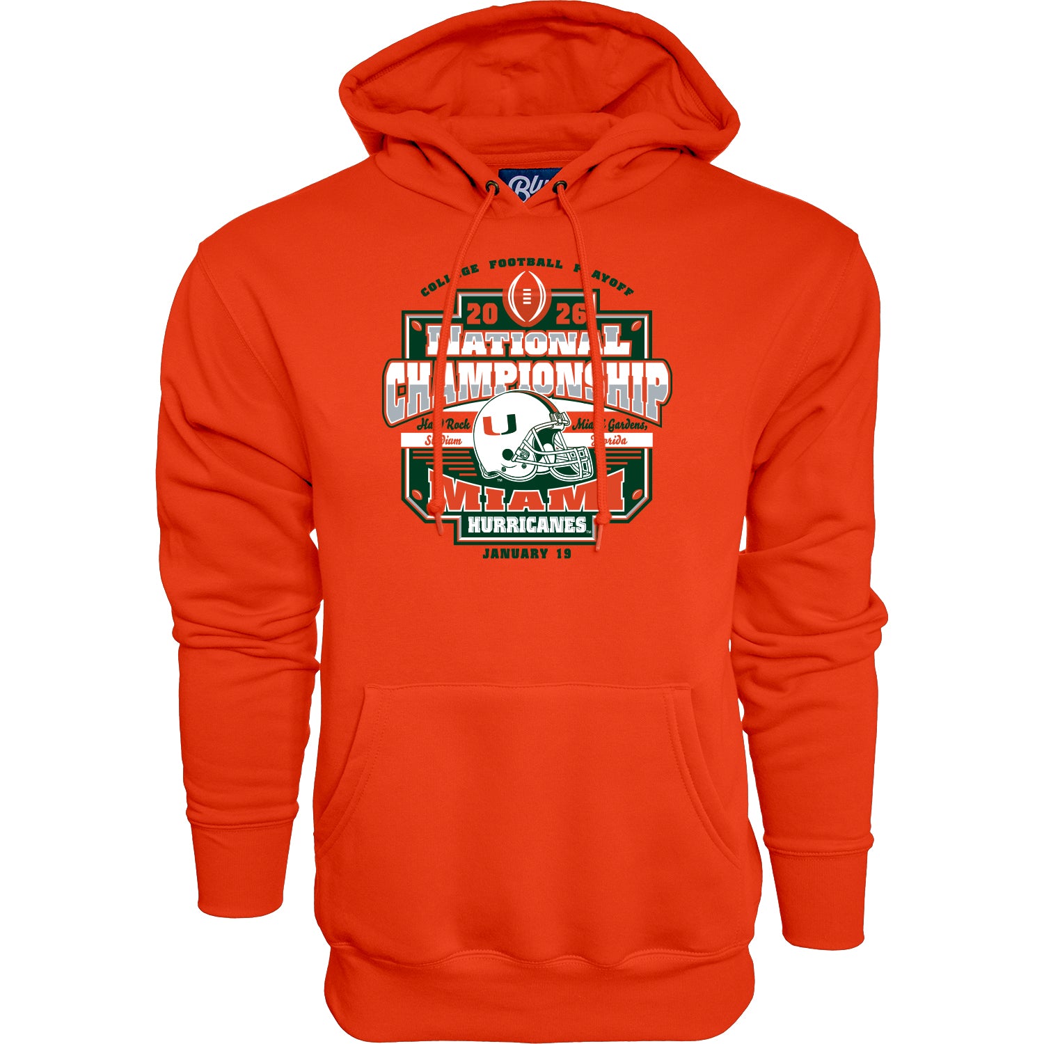 Miami Hurricanes 2026 CFP National Championship Game Hoodie - Orange