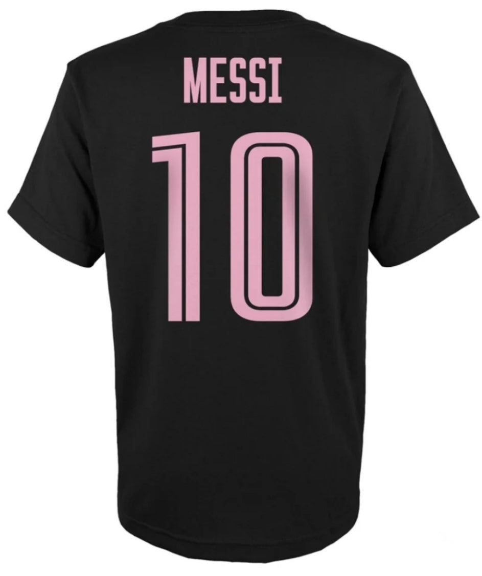 LIonel Messi Inter Miami CF Kids Name & Number T-Shirt - Black