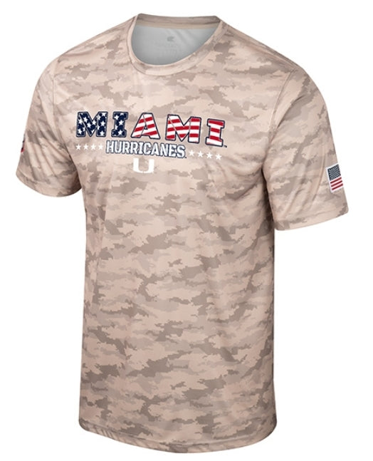 Miami Hurricanes Colosseum OHT Desert American T-Shirt - Clay