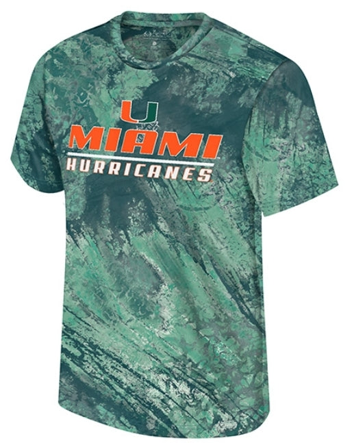 Miami Hurricanes Colosseum RealTree Huron Fishing T-Shirt - Green