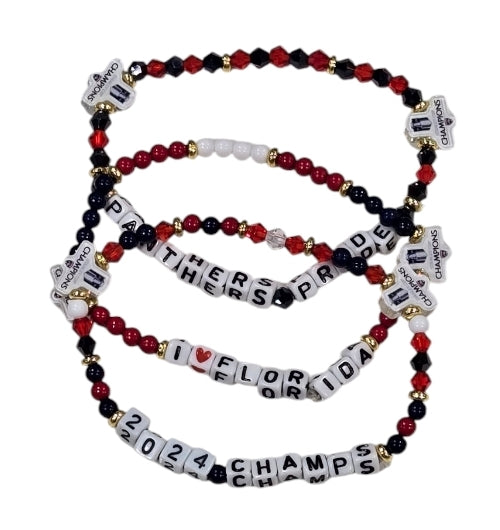 Florida Panthers Stanley Cup Champions 3 Pack Friendship Bracelets