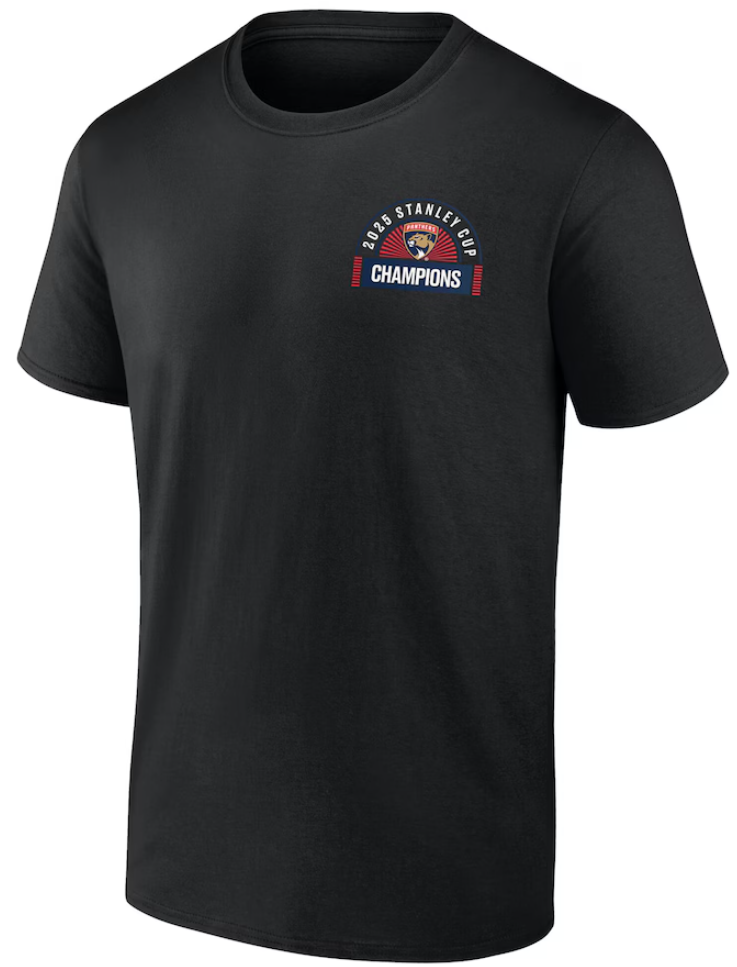 Florida Panthers 2025 Stanley Cup Champions Shine T-Shirt - Black