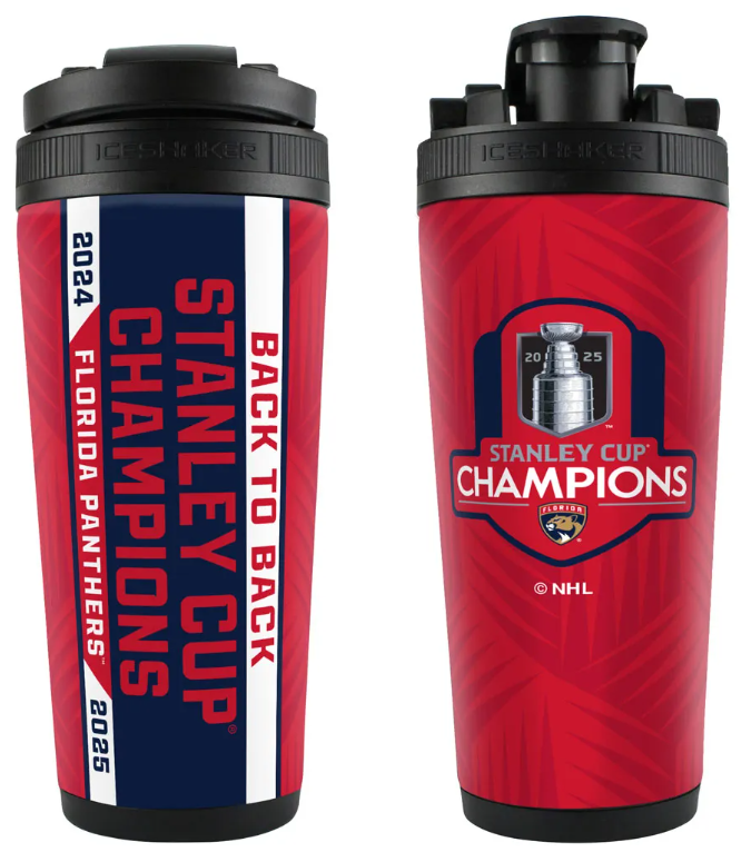 Florida Panthers 2025 Back to Back Champions Ice Shaker Tumbler - 26oz