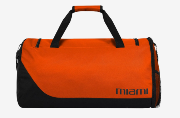 Miami Hurricanes Solid Big Logo Duffle Bag - Orange