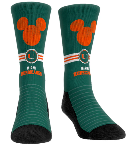 Miami Hurricanes Rock'em Disney Classic Icon Socks - Green