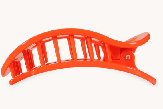Miami Hurricanes Teleties Go Canes! Medium Flat Round Hair Clip - Orange