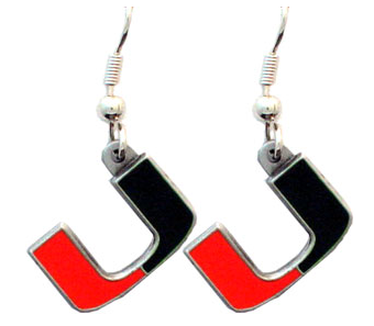 Miami Hurricanes Primary Logo Dangle Earrings