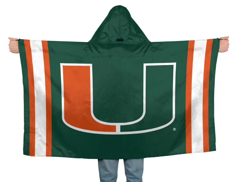 Miami Hurricanes 3 x 5 Foot Hoodie Flag