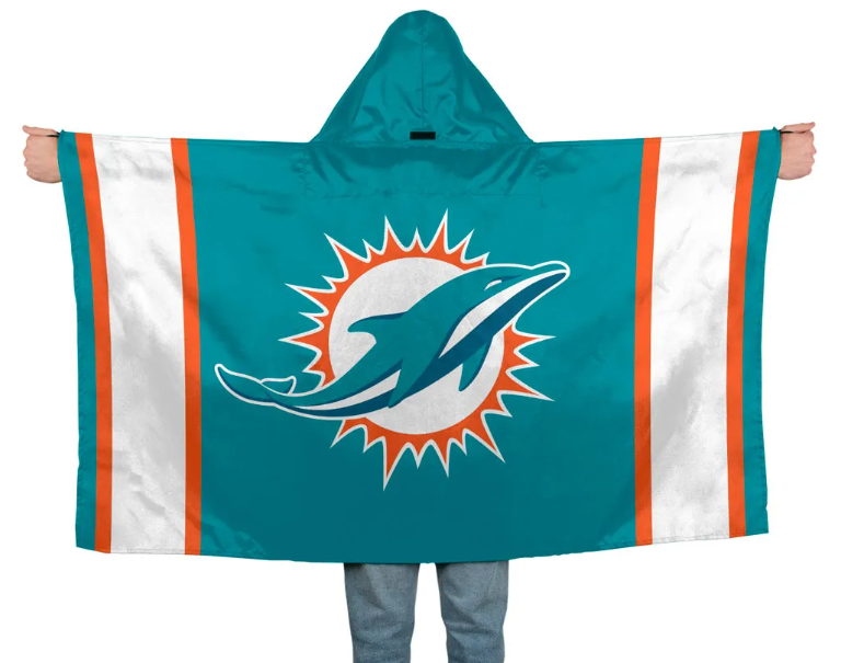 Miami Dolphins 3 x 5 Foot Hoodie Flag