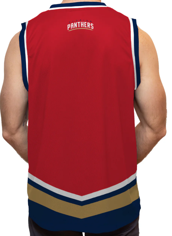 Florida Panthers Bench Clearers Leaping Cat Mesh Jersey Hockey Tank - Red