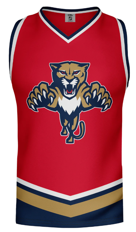 Florida Panthers Bench Clearers Leaping Cat Mesh Jersey Hockey Tank - Red