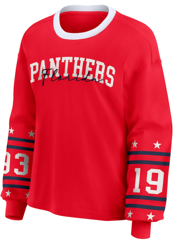Florida Panthers WEAR by Erin Andrews Women's Long-Sleeve Sport T-Shirt - Red