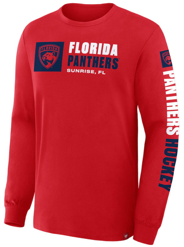Florida Panthers Fanatics Goal Crease Legacy Long Sleeve T-Shirt - Red